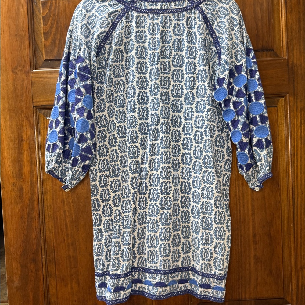 Roberta Roller Rabbit Blue and White Patterned Top - Picture 2 of 3